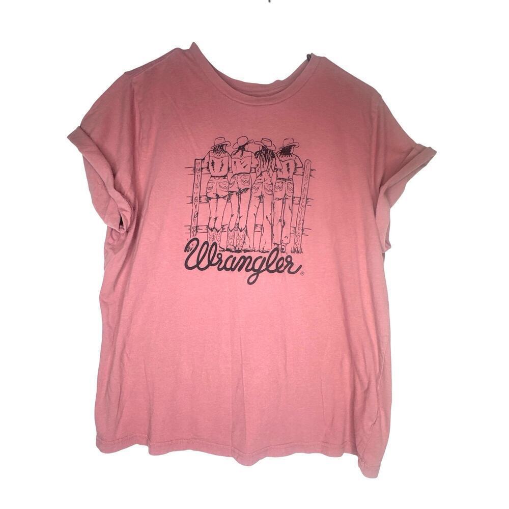 Wrangler Women’s Graphic Short Sleeve Tee Size XL Cowgirl Western Rodeo Shirt
